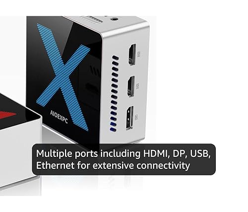 AIOEXPC Mini PC 12GB LPDDR5,256GB M.2 SSD with RGB Lighting,Mini